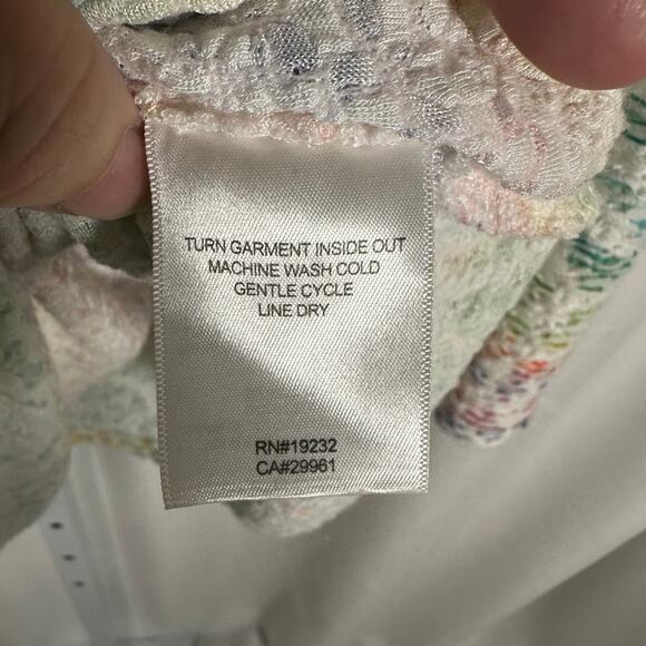 Alfred‎ Dunner Rainbow Animal Print Knit Top Asymmetrical Hem XL 3/4 Sleeve - Picture 6 of 9